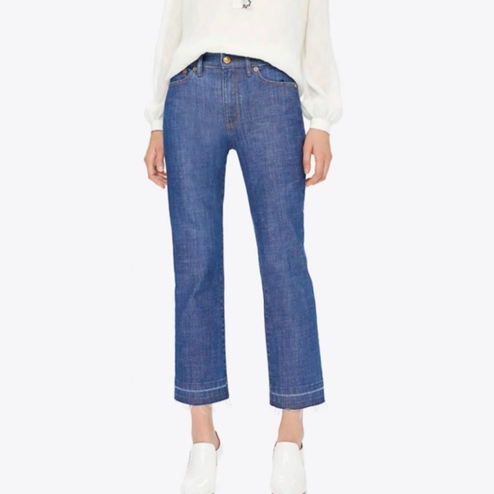 SOLD!!! NWT!! Tory Burch - Medium Allover Stonewash - Poppy Jeans